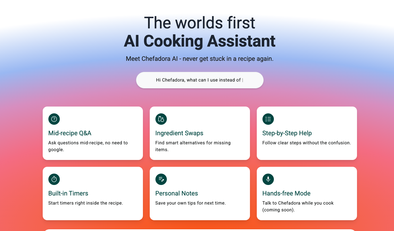 Chefadora AI Cooking Assistant